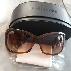 Blinde by Richard Walker talk to me AST Brown sunglasses with hard case - EUC